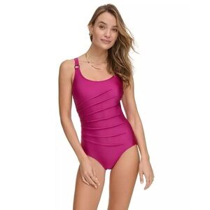 Calvin Klein Rosebud Shimmer Starburst One-Piece Swimsuit Size 6